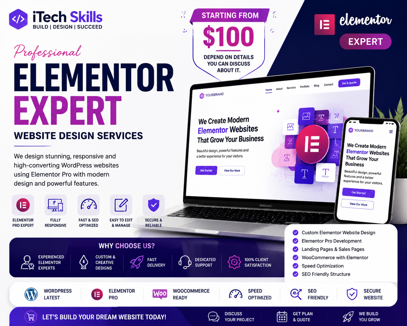 Elementor Website Development Services | Responsive WordPress Elementor Designer